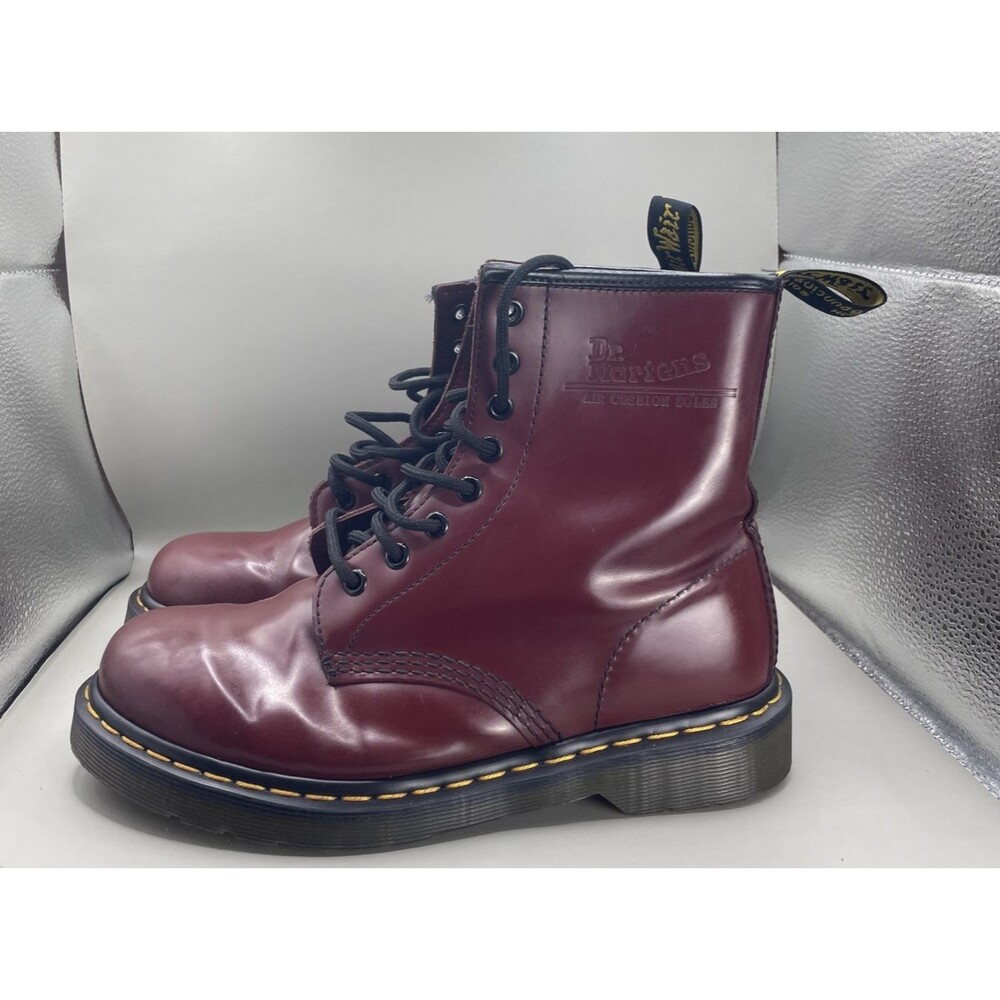 Dr Martens 1460 Leather Boots Mens 6 Womens 7 Cherry Red 8 Eye
